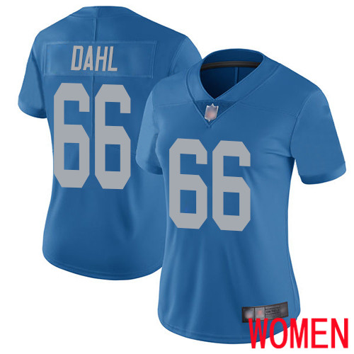 Detroit Lions Limited Blue Women Joe Dahl Alternate Jersey NFL Football #66 Vapor Untouchable->women nfl jersey->Women Jersey